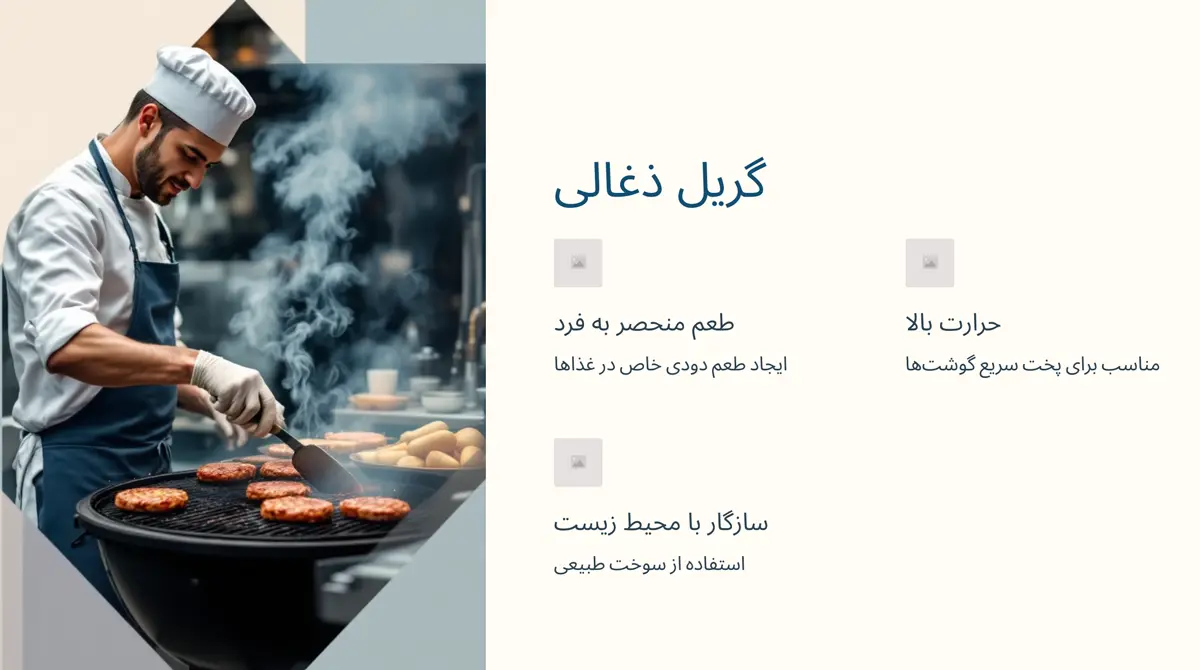 مشخصات گریل ذغالی صنعتی