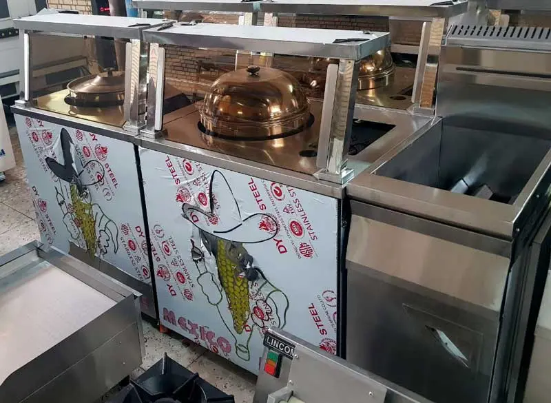 دستگاه پخت ذرت مکزیکی با دیگ بخار