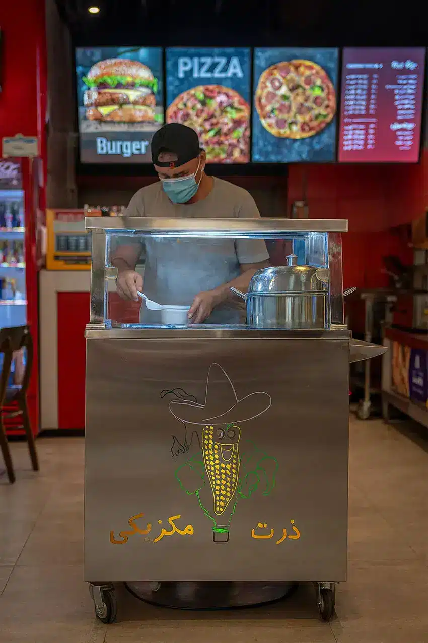 دستگاه پخت ذرت مکزیکی در فست فود ها