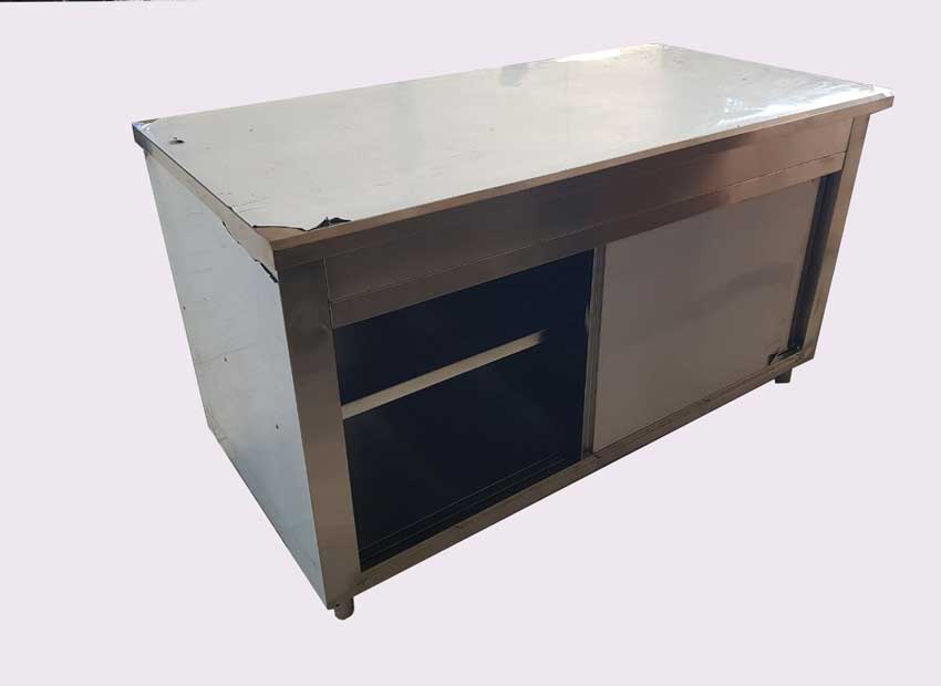 ابعاد و اندازه کانتر ساده استیل درب دار