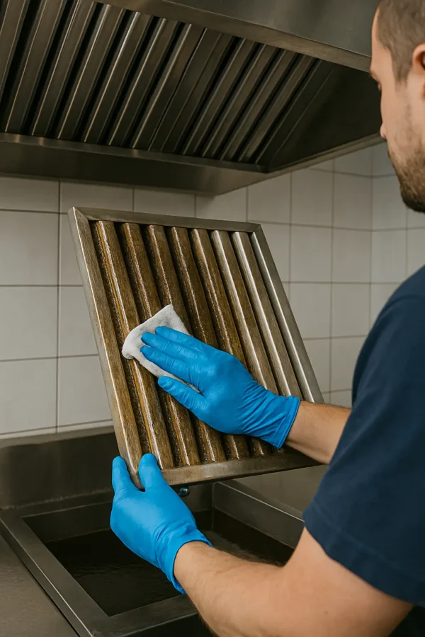 خشک کردن و نصب مجدد قطعات هود صنعتی