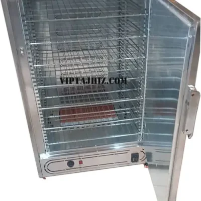 نمای داخل دستگاه گرم کننده غذا 70 نفره گازی ترموستات آنالوگ